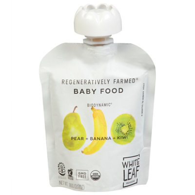 White Leaf Provisions Pear Banana Kiwi Baby Food - 3.17 Oz - Image 2