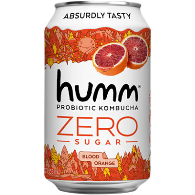 Humm Blood Orange Zero Sugar Kombucha - 12 Oz - Image 1