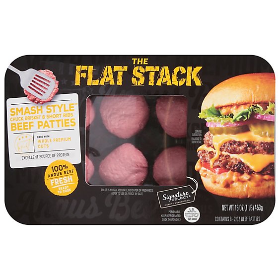 Signature SELECT Beef Patties Smashed - 16 Oz