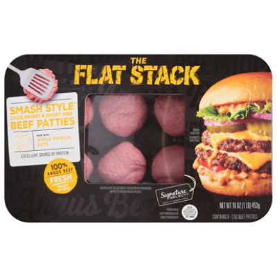 Signature SELECT Beef Patties Smashed - 16 Oz - Image 1