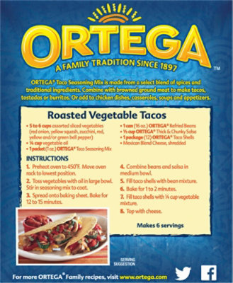 Ortega Original Taco Seasoning Mix - 3 Oz - Image 6