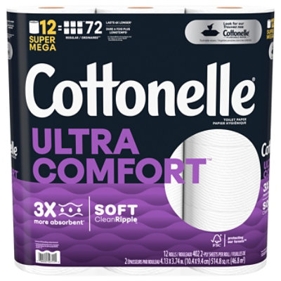 Cottonelle Ultra Comfort Super Mega Roll Bath Tissue 12 Roll - Each