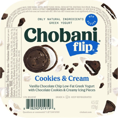 Chobani Flip Cookies & Cream Greek Yogurt - 4.5 Oz - Image 2