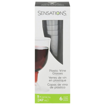 Sensations 5 Ounce Clear Wine Glass - 6 Count - Image 3