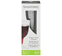 Sensations 5 Ounce Clear Wine Glass - 6 Count