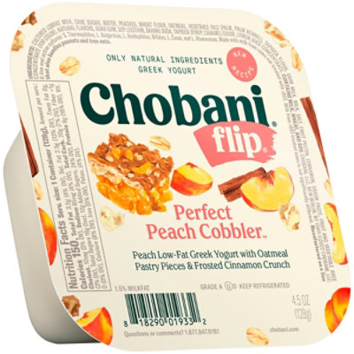 Chobani Flip Low Fat Perfect Peach Cobbler Greek Yogurt - 4.5 Oz - Image 1