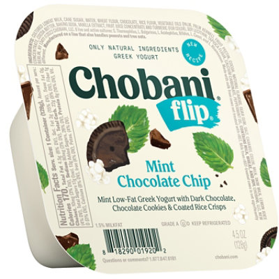 Chobani Flip Mint Chocolate Chip Greek Yogurt - 4.5 Oz - jewelosco