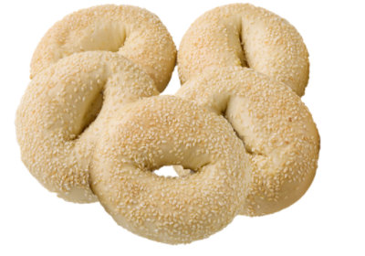 Bakery Sesame Seed Bagels 5 Count - Each - Image 1