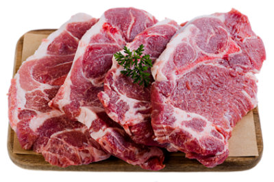 Haggen All Natural Raised in the USA VP Bone In Pork Shoulder Blade Steak - 4 Lb - Image 1