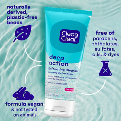 Clean & Clear Oil Free Deep Action Exfoliating Facial Scrub - 7 Fl. Oz. - Image 3