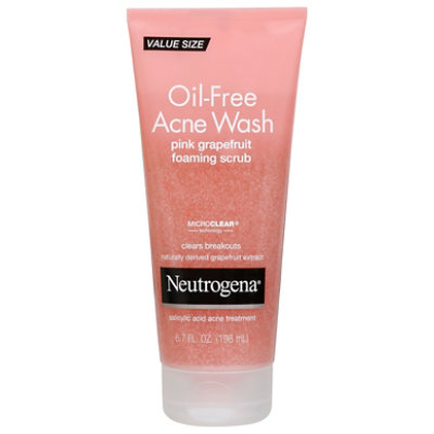 Neutrogena Oil Free Pink Grapefruit Acne Wash Face Scrub - 6.7 Oz - Image 3