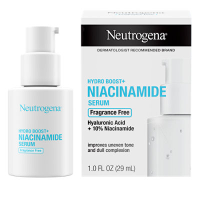 Neutrogena Hydro Boost Plus Niacinamide Unscented Face Serum - 1 Fl. Oz. - Image 1