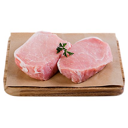 Haggen All Natural Raised in the USA Boneless Pork Loin Chops - 1 Lb - Image 1