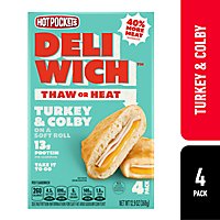 Hot Pockets Deliwich Turkey And Colby Frozen Deli Sandwiches 4 Count - 12.9 Oz - Image 1