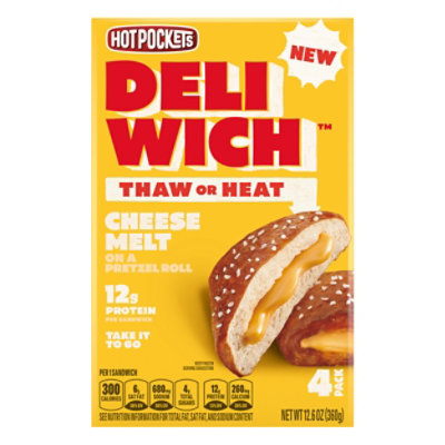 Hot Pockets Deliwich Cheese Melt Sandwiches Box - 12.6oz - ACME