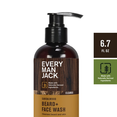 Every Man Jack Sandalwood Beard And Face Wash For Men - 6.7 Fl. Oz. - Image 1