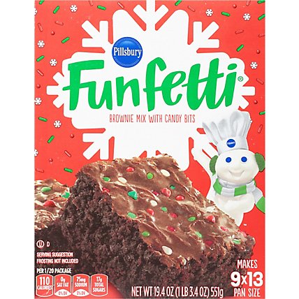 Pillsbury Funfetti Holiday Fudge Brownie - 19.4 Oz - Image 2