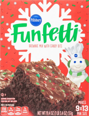 Pillsbury Funfetti Holiday Fudge Brownie - 19.4 Oz - Image 2