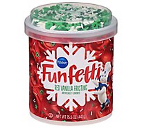 Pillsbury Funfetti Holiday Red Frosting - 15.6 Oz