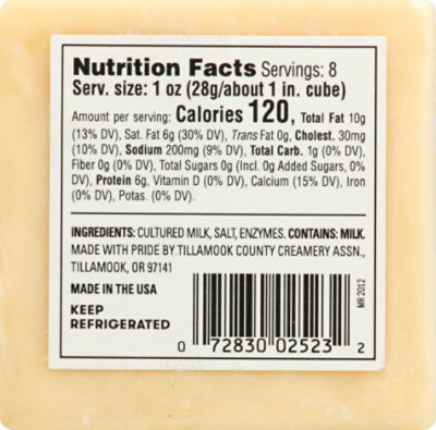 Tillamook Makers Reserve 2012 White Cheddar Extra Sharp - 8 Oz - Image 7