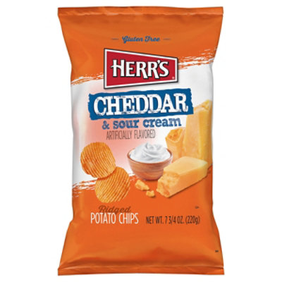 Herr's Cheddar And Sour Cream Chips - 7.75 Oz - Image 1