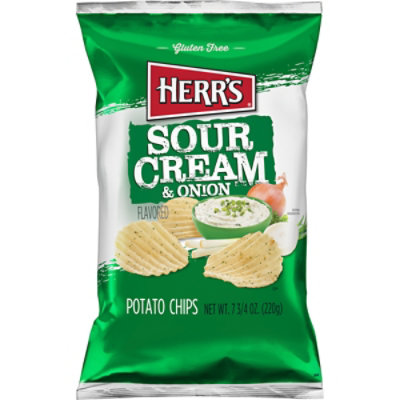 Herr's Sour Cream And Onion Chips - 7.75 Oz - Image 2