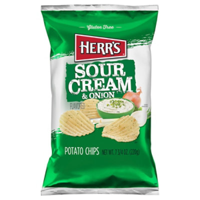 Herr's Sour Cream And Onion Chips - 7.75 Oz - Image 2