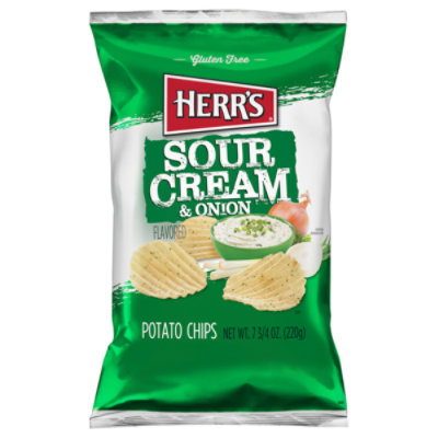 Herr's Sour Cream And Onion Chips - 7.75 Oz - Image 1