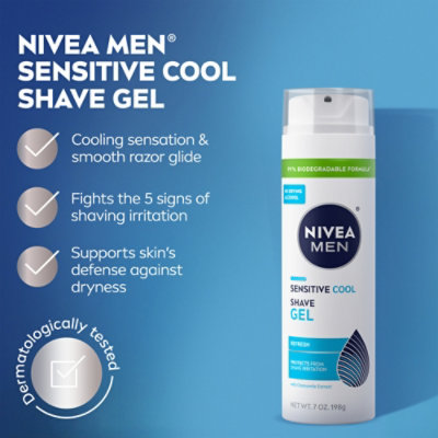 Nivea Men Sensitive Cooling Shave Gel - 7 Oz - Image 3
