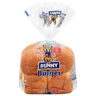 Bunny Plain Hamburger Bun - 12 Oz - Image 1