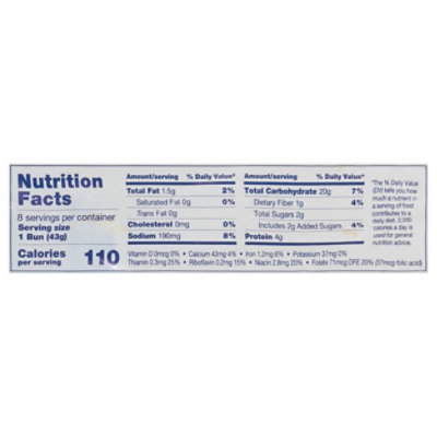 Bunny Plain Hamburger Bun - 12 Oz - Image 3