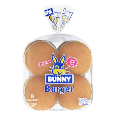 Bunny Plain Hamburger Bun - 12 Oz - Image 1