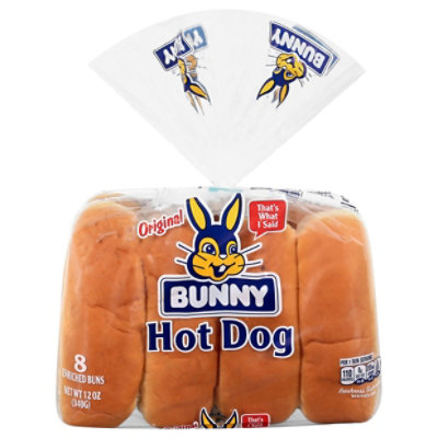 Bunny Plain Hot Dog Bun - 12 Oz - Image 2