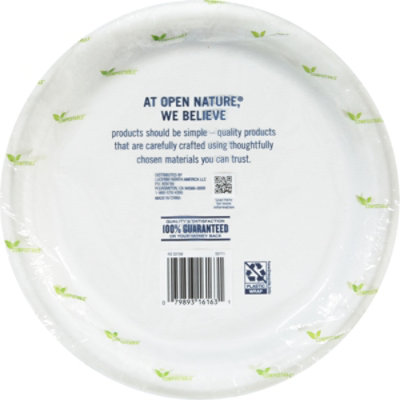 Open Nature Compostable 9 Inch Plates - 40 Count - Image 3