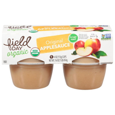 Field Day Organic Original Applesauce 4 Count- 16 Oz - Image 3