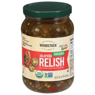 Woodstock Organic Jalapeno Relish - 16 Fl. Oz. - Image 3