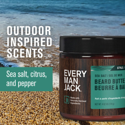 Every Man Jack Subtle Sea Salt Fragrance With Shea Butter And Coconut Oil Beard Butter - 4 Oz - Image 3