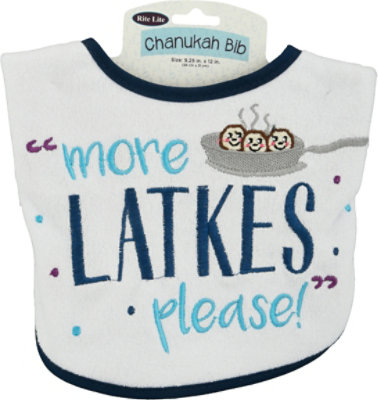 Chanukah Bib More Latkes Please - Each - Image 2