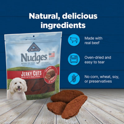 Blue Buffalo Nudges Jerky Cuts Dog Treats with Natural Ingredients Steak - 10 Oz - Image 7