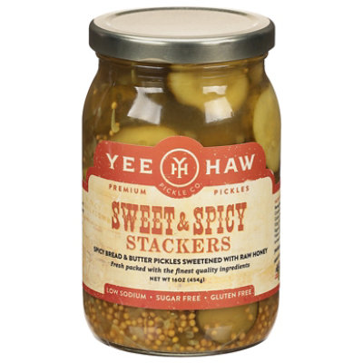 Yee Haw Pickles Sweet & Spicy Stackers - 16 Oz - Image 3