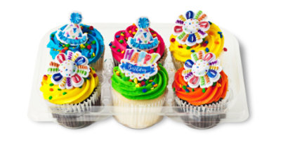 Assorted Frozen Cupcakes - 6 Count - Image 1
