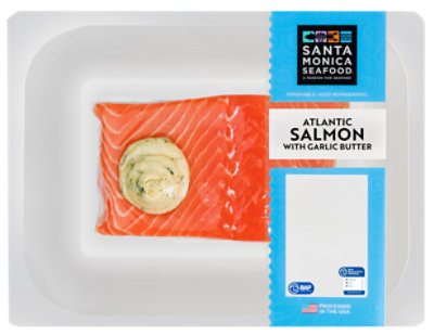 Atlantic Salmon Portions With Butter Skin Off Skin Pack - .5 Lb - Image 1