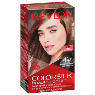 Revlon ColorSilk 051 Light Brown - 0.29 Lb - Image 1