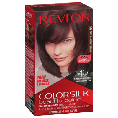 Revlon ColorSilk 032 Dark Mahogany Brown - 0.29 Lb - Image 2