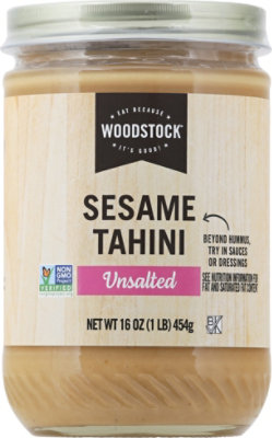 Woodstock Unsalted Sesame Tahini - 16 OZ - Image 2