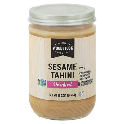 Woodstock Unsalted Sesame Tahini - 16 OZ - Image 1