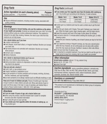 Rugby Nicotine Gum Fruit 2mg - 100 CT - Image 4