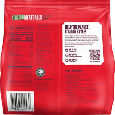 Impossible Italian Plant Based Fully Cooked Meatballs - 14 Oz - Image 7