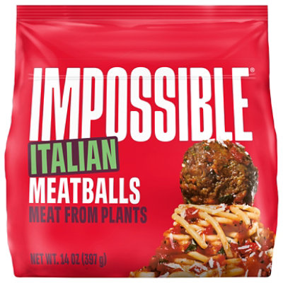 Impossible Italian Plant Based Fully Cooked Meatballs - 14 Oz - Image 1