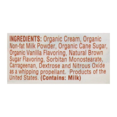 Clover Sonoma Brown Sugar & Vanilla Light Whipped Cream - 7 Oz - Image 5